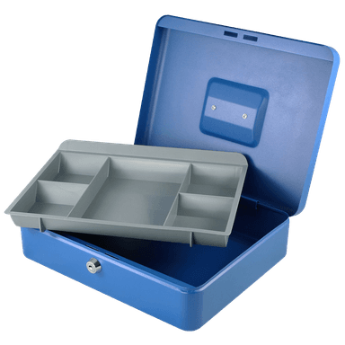 Secureo Geldkassette XL Münzeinsatz blau